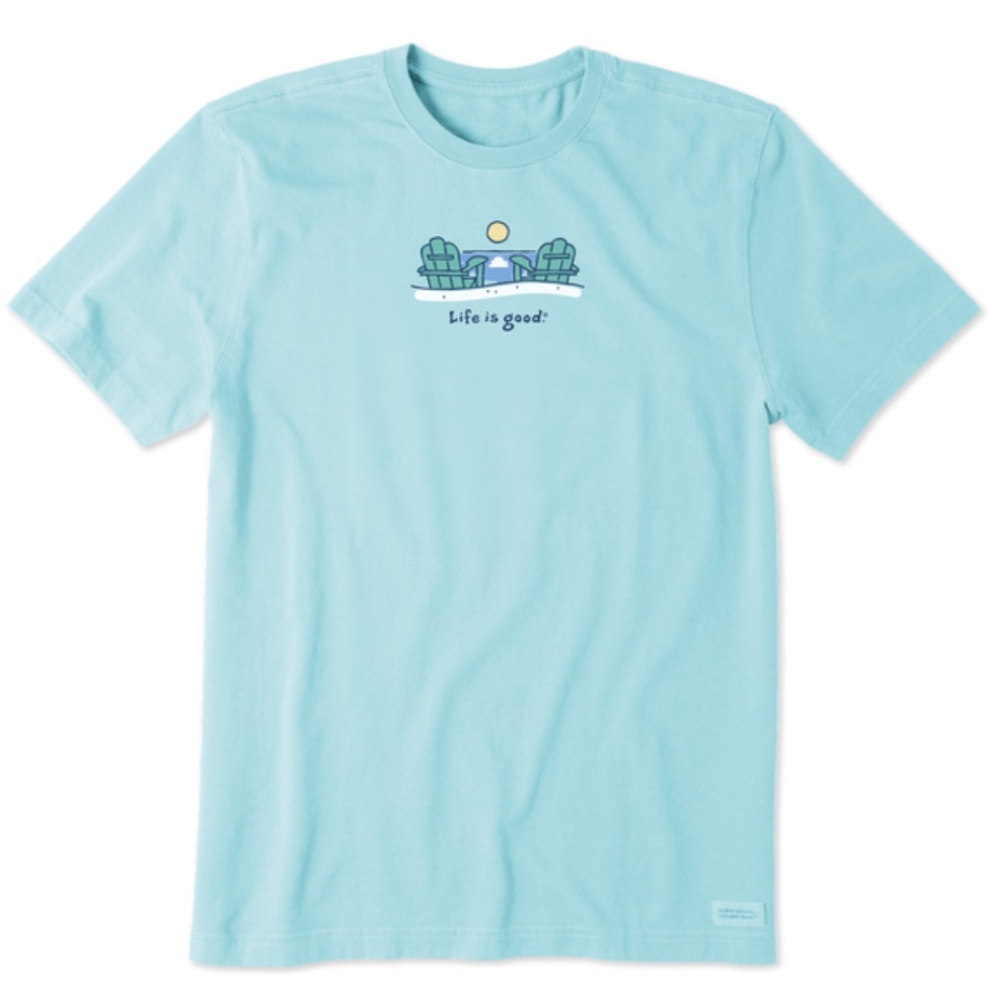 LIFE IS GOOD- Beach Blue Shirt MEN's- SMALL, MEDIUM, LARGE, XL